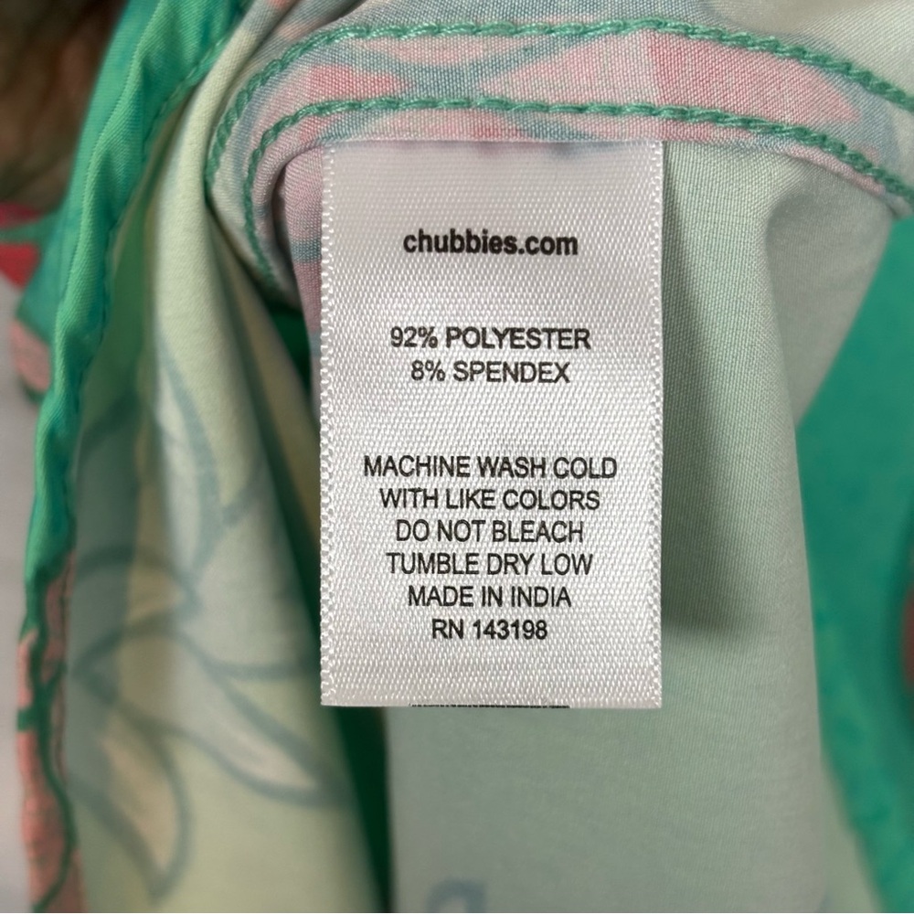 CHUBBIES HAWAIIAN PINEAPPLE SHORT SLEEVE PERFORMANCE POLO PULLOVER MEDIUM - Picture 7 of 7